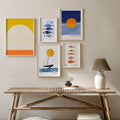 Coastal Charm – Mid-Century Modern Art Print Set