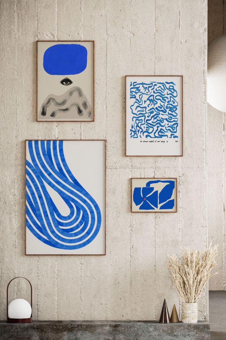 Blue Pulse – Abstract Indigo Art Print Collection