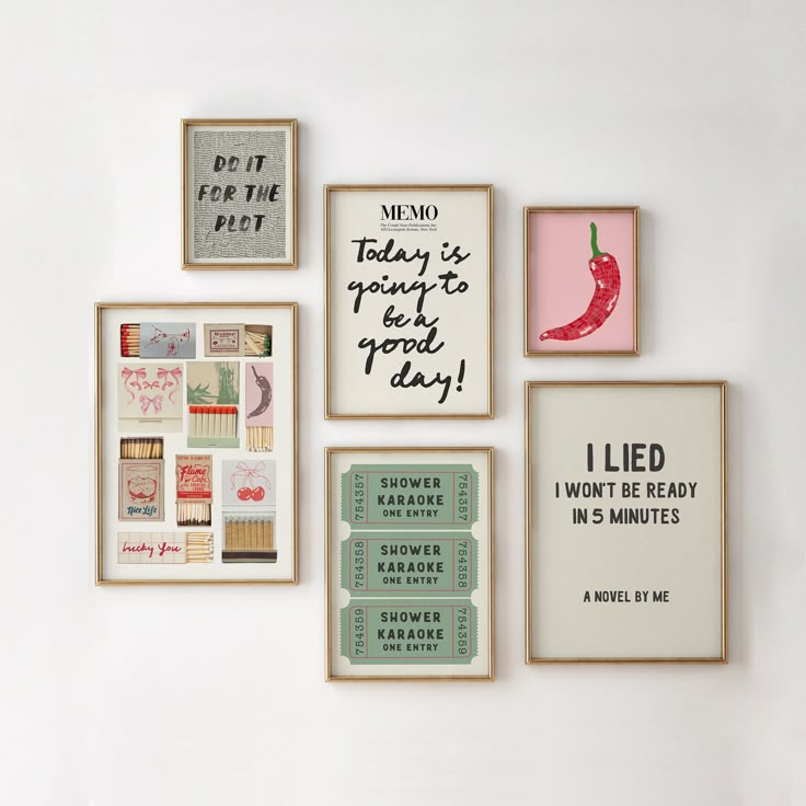 Quirky Quotes – Playful & Witty Wall Art Print Set