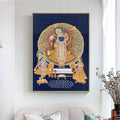 Shrinath ji Pichwai Painting On Cloth, Indian Pichwai Painting, Wall Hanging ,Home decor ,Art ,Handmade Painting, Indian Art