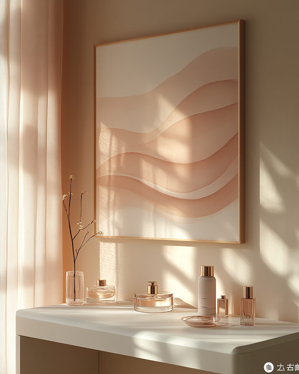The Indus Craft Blush Minimal Abstract Wall Art Collection | Soft Pink Neutral Canvas Prints | Luxury Aesthetic Modern Wall Decor (Multi Design Set)