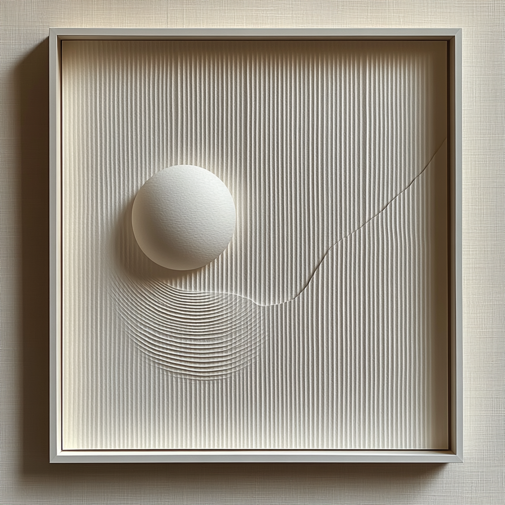 The Indus Craft 3D White Textured Wall Art Panel | Minimalist Sculpted Canvas Decor | Luxury Abstract Wall Art