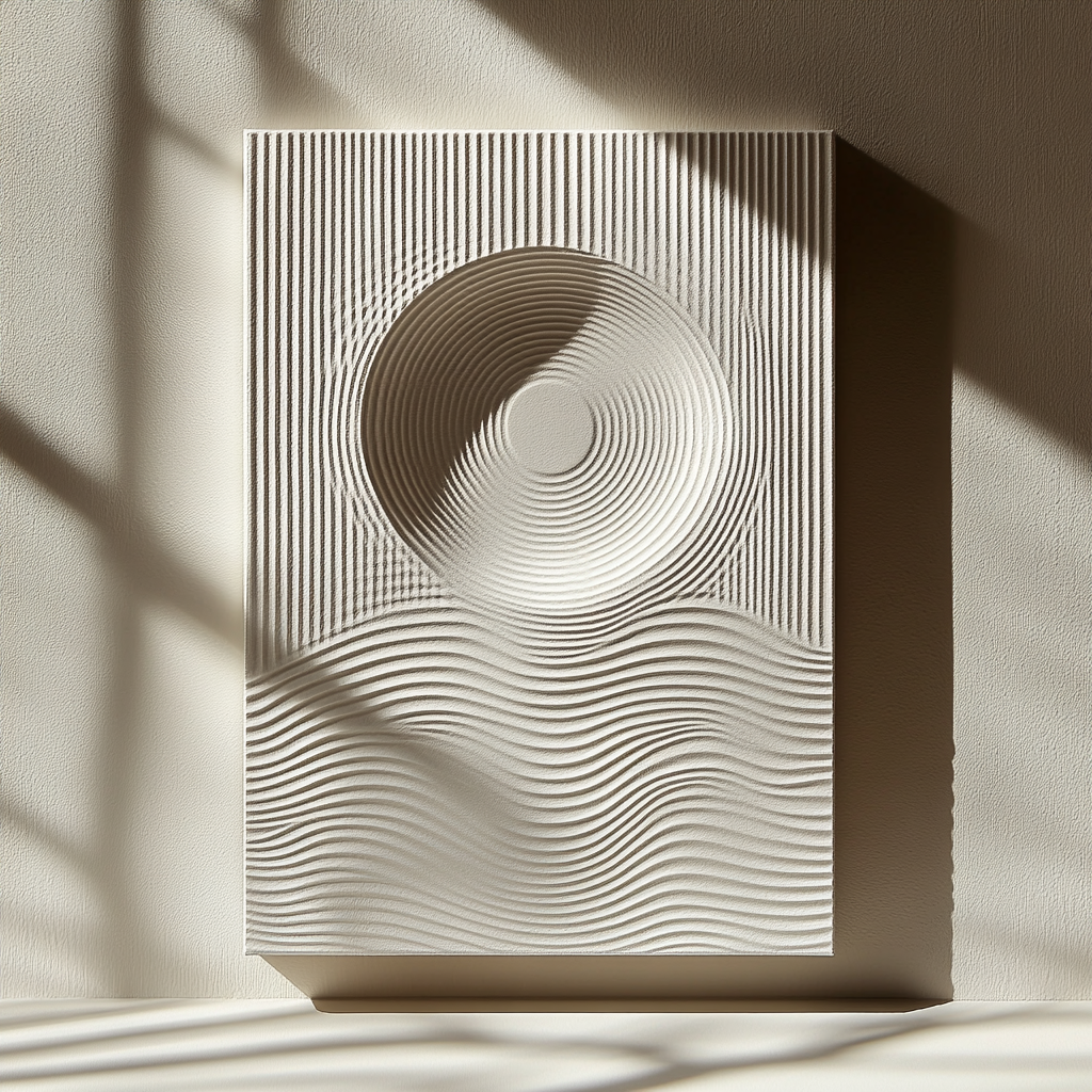 The Indus Craft 3D White Textured Wall Art Panel | Minimalist Sculpted Canvas Decor | Luxury Abstract Wall Art