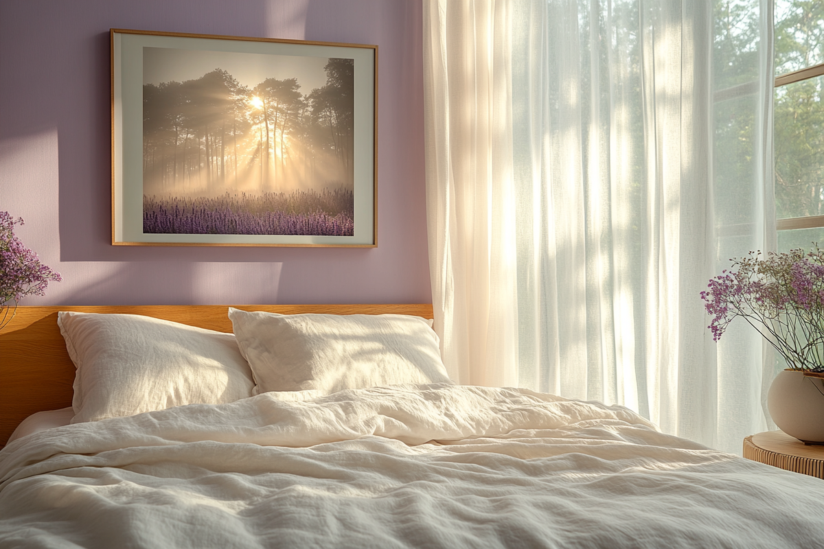 The Indus Craft Nature Sunlight Wall Art | Premium Landscape Photography Frame | Soft Aesthetic Bedroom & Living Room Decor